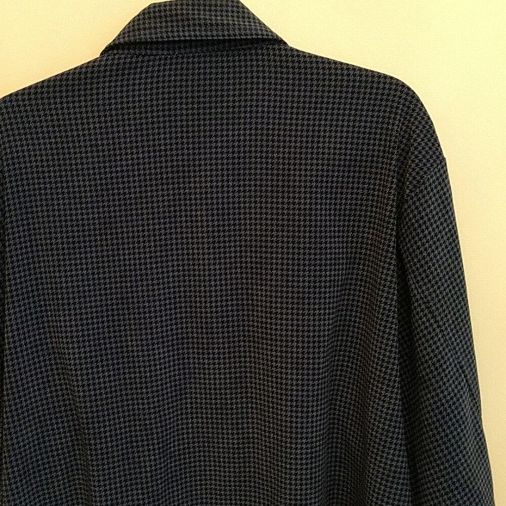 Josephine Chaus Woman Velour Navy Blue & Black Houndstooth Check size 3X - Picture 4 of 11